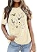 LHBNK Chicken Shirt for Women Farm Life T Shirt Funny Chicken Graphic Tee Shirts Casual Love Chickens Tops Cream, Medium
