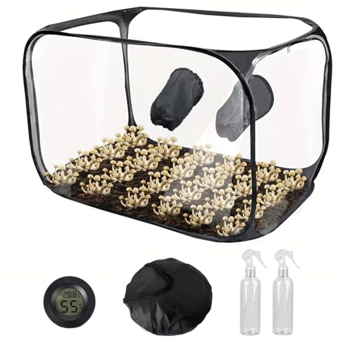 Still Air Box for Mushroom Growing 38x20x25 Inch Transparent Mushroom Grow Tent with Observation Window Clean Air Workstation Large