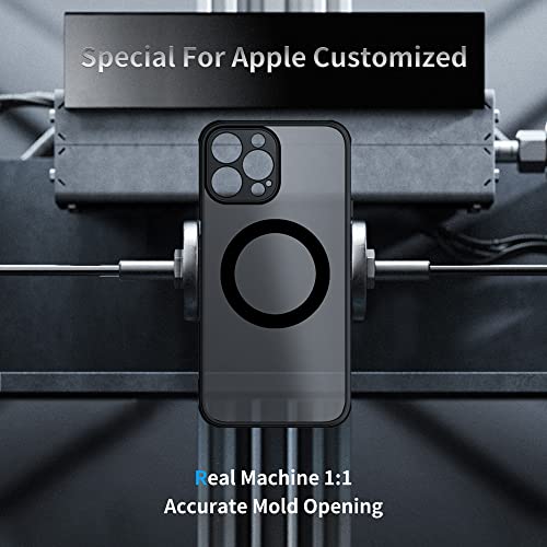Vicoogo Phone Case For Iphone 13 Pro Max Compatible With Magsafe Charging Case, Anti-Fingerprint, Translucent Matte Back 13 Pro Max 2021 (Black) #TOP6