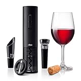 Ufesa EasyOpen Sacacorchos Eléctrico Recargable, Abridor de Vino Automático con Corta Etiquetas de Botella, Decantador y Tapón de Sellado, USB, Luz LED