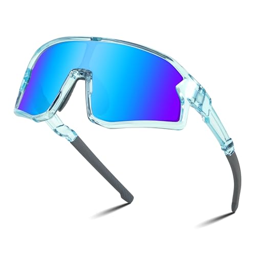 FEISEDY Gafas Deportivas para Niños Polarizadas 6-15 Años Gafas de Bicicleta Protección UV400 Gafas de Sol Deportivas para Niños Niñas B0183