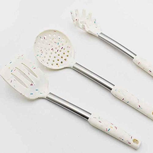 Silicone Kitchen Tools Set Cooking Tools Utensils Set Spatula Shovel Soup Spoon with Stainless Steel Handle Special Heat-Resistant Design