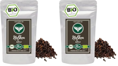 BIO-Nelken ganz – Gewürznelken (250g) von Azafran® (Packung mit 2)