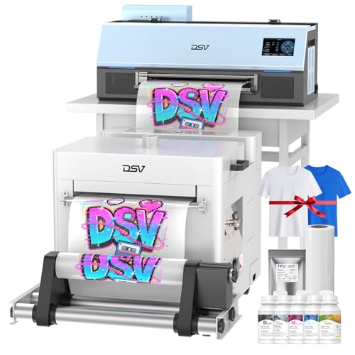 Image of DSV A3 Plus XP600 DTF Printer with Shaker, Automatic Cleaning & White Circulation, High-Speed Print Compared to L1800,4.5 inch LED Multi-Function Touch Screen, 2-Year Free Ink