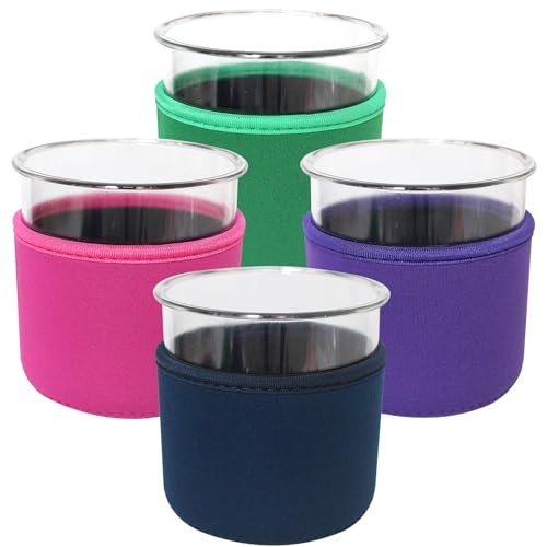 Xumbtvs Reusable Ice Cream Sleeve, 4 Pcs Neoprene Insulated Sleeves