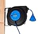 CopperPeak 50 ft Retractable Extension Cord Reel - Ceiling or Wall Mount - 14 gauge - Blue and Black