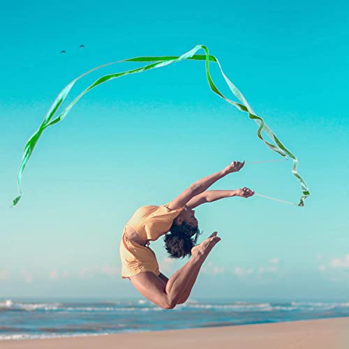 Image of Gymnastic Rhythmic Dancing Ribbon Streamer Stick (1 Piece) (Screaming Green)