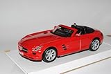 Fahrzeug ist ca 18 cm lang Maisto Mercedes-Benz SLS AMG Roadster Cabrio Rot 1/24 Modell Auto mit individiuellem Wunschkennzeichen