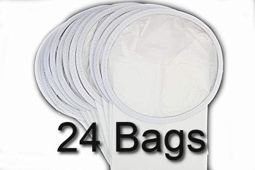 24 Pack of Micro Filtration Allergen Paper Vacuum Bags Compatible with GV 6 Quart Backpack Vacuum Cleaner Using This Short Round Top Style and Tristar Canister Vacuum
