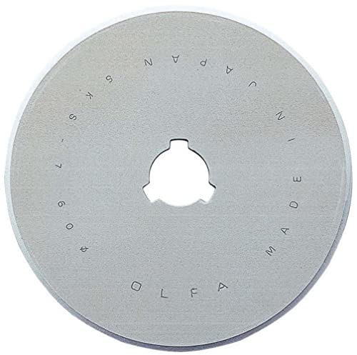 OLFA 60mm Rotary Cutter Replacement Blade, 1 Blade (RB60-1) - Tungsten Steel Circular Rotary Fabric Cutter Blade for Crafts, Sewing, Quilting, Fits Most 60mm Rotary Cutters