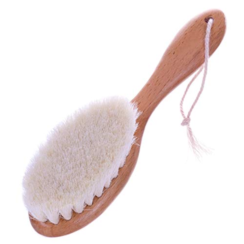 Baby-Haar-Bürste mit bequemem Handgriff Scalp Massage weichen Fell Holzkamm (Size : 16 * 4.2cm) Cover