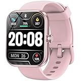 Smart Watch with Alexa Built-in, 1.83' HD Touchscreen, Bluetooth Calling, Fitness Tracker, Running Coach, Sleep Coaching, 120+ Sport Modes, IP68 Waterproof, Heart Rate for iPhone Android (Rose Gold)