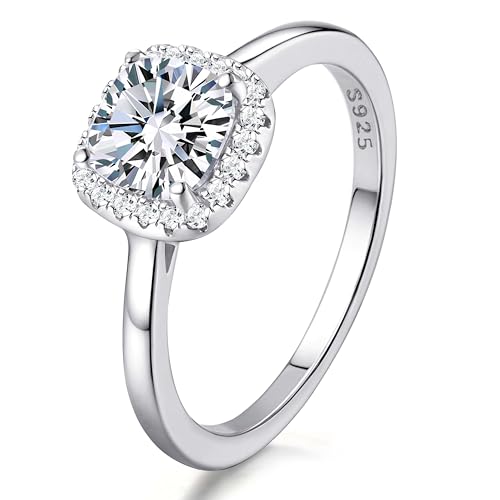 Milacolato Bague Fiançailles Argent 925 Femme Or Alliance Mariage Massif Éternité Zircone Cubique Bague Bijoux Femmes 8S St