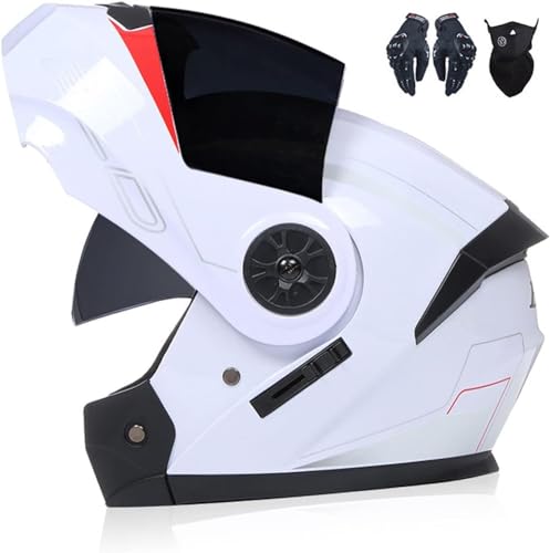 Casque de moto modulable intégral taille M double visière