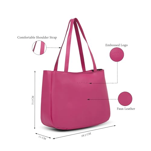 Image of Caprese Elena Medium Satchel Bag for Women with Adjustable & Detachable Strap | Spacious, Versatile Shoulder, Crossbody & Handheld Bag for Work, Travel, and Everyday Use