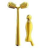 3D Roller Face Massager, Metal Face Roller 3D V Line Lifting Facial Roller Gua Sha Massage Tool Kit,