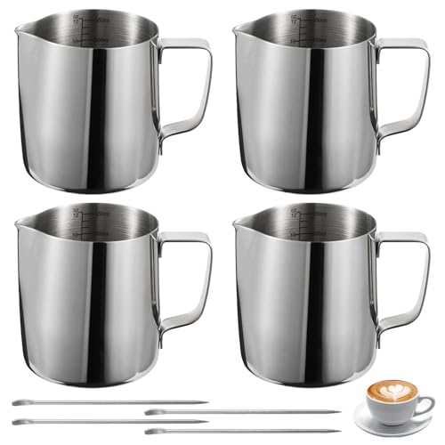 Homaisson Stainless Steel Milk Frothing Pitcher (12 Oz)