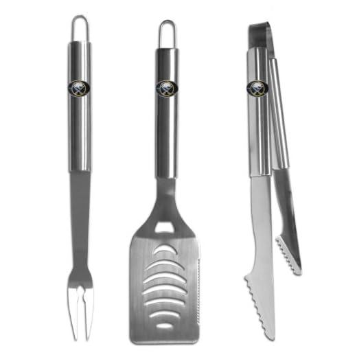 NHL Buffalo Sabres Stainless Steel 3 Piece BBQ Tool Set