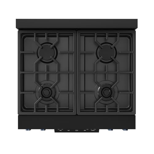 Image of Gordon Ramsay by THOR Kitchen 30 Inch Professional Gas Range with Tilt Panel Touch Control in Black /Navy Blue