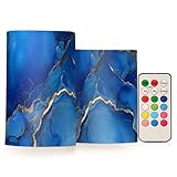 WDdZzyy 3 flammenlose flackernde Outdoor-Kerzen mit Timer, elektronische Lichter, Batteriekerze, LED, für Weihnachten (prop2), 2-teiliges Set