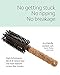 Ibiza Hair Round Boar Bristle Brush (EX3-55mm) | Lightweight with Reinforced Bristles & Cork Handle | Ideal for Beachy Waves & Curls | Adds Texture & Shine for Medium to Long Styles