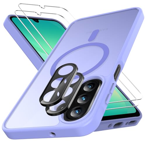 Coque Samsung A26 5G magnétique antichoc et translucide avec verres de protection