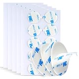 3M Round Double Sided Adhesive Dia. 1'' 50 Pcs, 1600T PE Foam Tape, Waterfroof Removable Adhesive for House Office Hanging Poster Picture Photo Logos