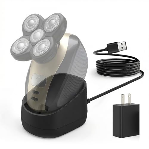 Replacement Charging Dock for Freebird FlexSeries Electric Head Hair Shaver, Charger Base & Power Cord Compatible with Freebird Flex Series Shaver
