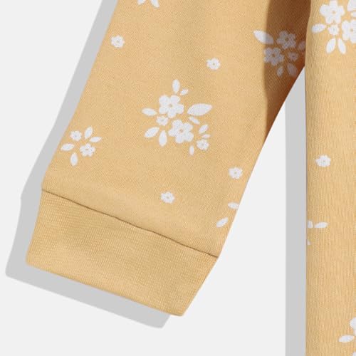 Image of Mothercare Girls Autumn Charm Printed Full Sleeve All-In-One Romper | Soft Cotton Jumpsuit Bodysuit for Baby & Toddler | (Pack of 2)