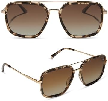 DIFF Jordan Designer Oversized Navigator Sunglasses for Women | 1...
