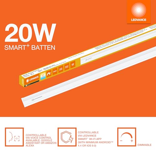 Image of LEDVANCE Smart+ WiFi 20W LED Batten TW || Waterproof, Tri Proof Light, LED Shop Light Workbench Light, Led Under Cabinet Light | Pack of 6