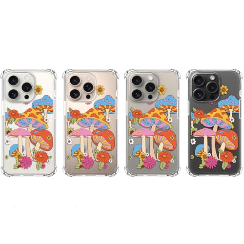 Coque iPhone 16 Pro Max champignon coloré, l'accessoire idéal pour vos sorties