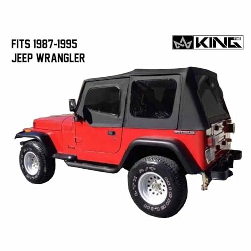 image for King 4WD Premium Replacement Soft Top in Black Diamond Material with C