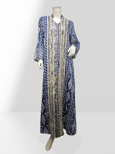 Robe de soirée Dubaï patchwork à paillettes pour fête traditionnelle - 6