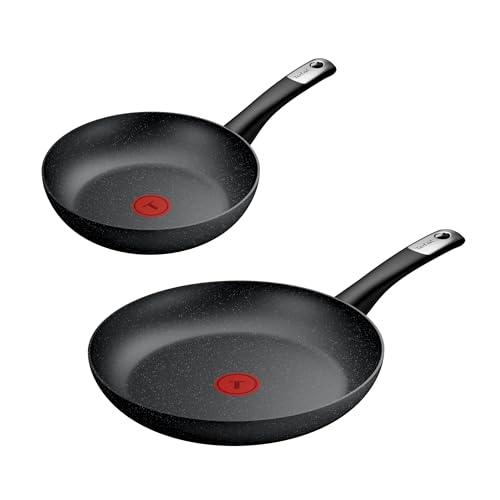 Image of Tefal Explore Stone – Set of 2 Frying Pans 24/28 cm, Fixed Handle, Non-Stick Coating, Suitable for Induction, Thermo-Signal