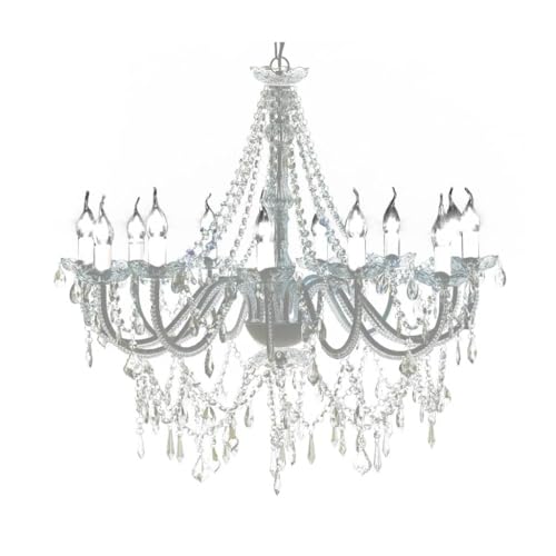 Générique Lustre vénitien Baroque 12 Feux 1600 Cristaux,Maison & Jardin,Luminaires,Appareils d'éclairage,Lustres,Blanc,10.74 KG,60339