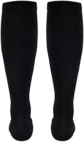 Truform mens Knee High Medical Support Hose, Black, Large US — view 8