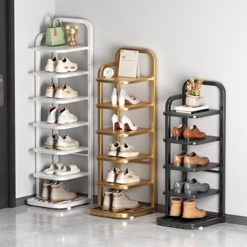 Étagère à chaussures en métal multicouche meuble de rangement vertical maison - 3