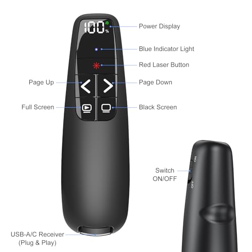 Image of (2 Units) Presentation Clicker & Case, Power Display Presenter Remote