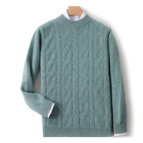Men's Crewneck Long-Sleeved Pullover Solid Wool Autumn and Winter Thickened Casual Knit Sweater Fashion Tops2