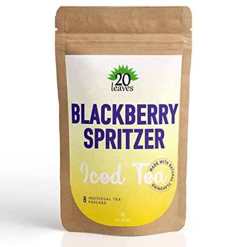 Blackberry Spritzer Lemonade Iced Tea Made With Hibiscus And Lemon Myrtle - Caffeine Free - 8 Individual 1Oz Filter Pouch Tea Bags, Each Yields 60Oz Of Tea - Packed In Resealable Kraft Bag #TOP19