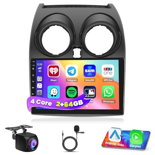 Inefala 2+64G Screen for Nissan Qashqai J10 2006-2013 CarPlay Stereo Android 15 Car Radio 9 Inch Touchscreen Android Auto Backup Camera GPS FM RDS DSP 26UI