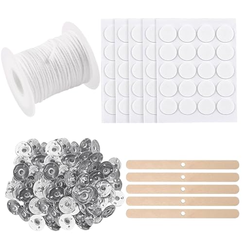 Scentoria 30 m Kerzendocht, Kerzendochte für Kerzen, Kerzen Docht Set, Kerzendocht Kaufen, Kerzendochte für Dicke Kerzen, Kerzen Selber Machen Set, Dochte für Kerzen Gießen, Candle Wick 6 cm