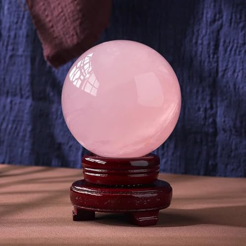 Esfera de cuarzo rosa para feng shui y decoracion de mesa 12cm 3