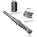 Square Hole Drill Bit, Steel Hardness Sharp Mortising Chisel Set 1/2-Inch, 1/4-Inch, 3/4inch, 3/8-Inch, 5/8-Inch, 5/16-Inch, 9/16-Inch Woodworking Mortiser Drill Bit-7pcs