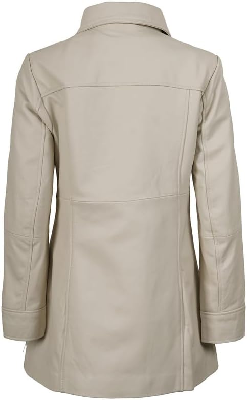 Decrum Leather Coats for Women - Carcoat Style Winter Fashion Womens Long Leather Jackets - Image 4