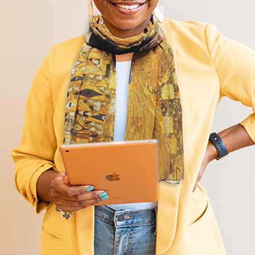 NEOVAT】chiffon long Scarf for women Famous Art Painted Scarves (Van Gogh & Monet & Klimt)2