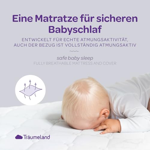 Träumeland Kinderwagen-Matratze passend für Cybex Priam | 32 x 78 x 6 cm, oval - Oeko-Tex zertifiziert & schadstoffgeprüft | Brise Light, made in Austria