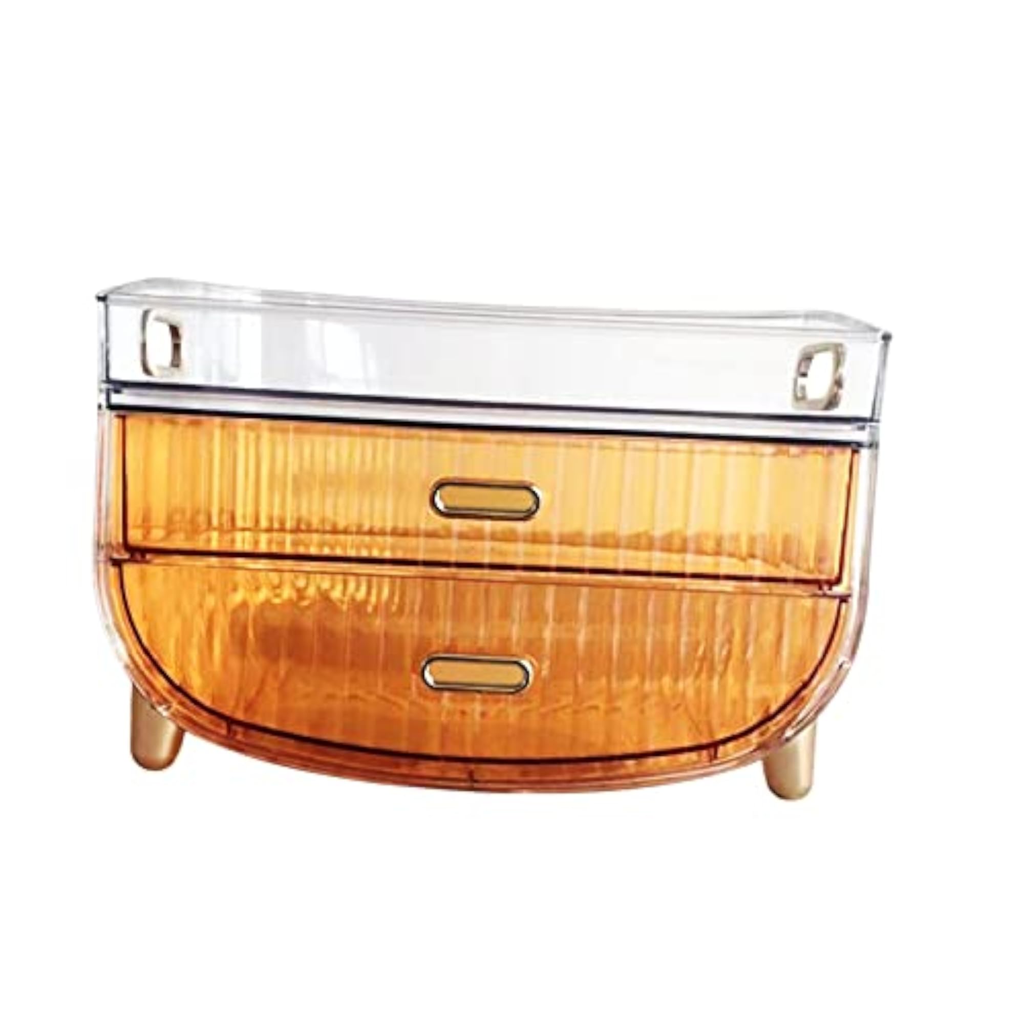 Orange Desktop Makeup Organizer Holder for Bathroom