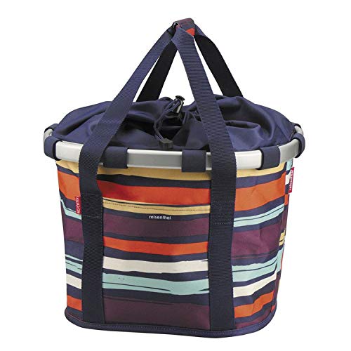 KLICKFix Bikebasket Fahrradkorb, Artist Stripes, 28 x 26 x 35 cm, 15 l